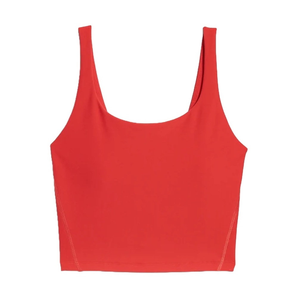 Old Navy PowerSoft Longline Sports Bra in Red, Size Small